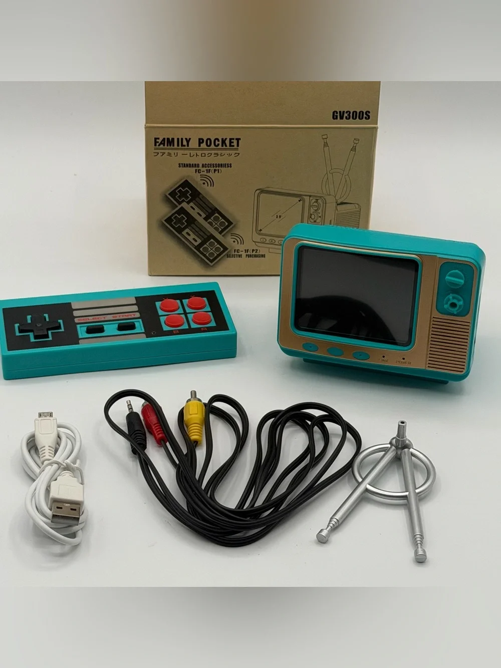 Family Pocket Bookshelt Retro TV Wireless Gaming GV300S